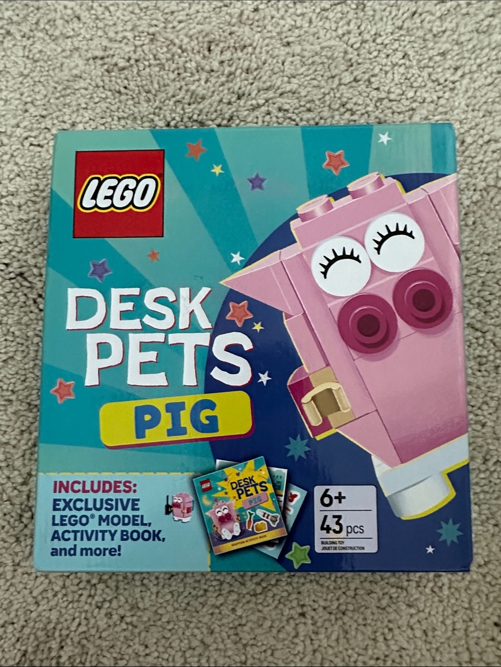 Lego Desk Pets Pig Toy — Pink
